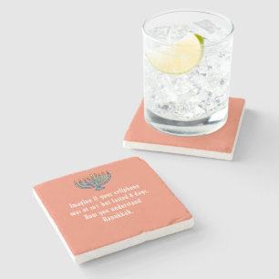Funny Sarcastic Hanukkah Chanukah Cellphone Quote Stone Coaster