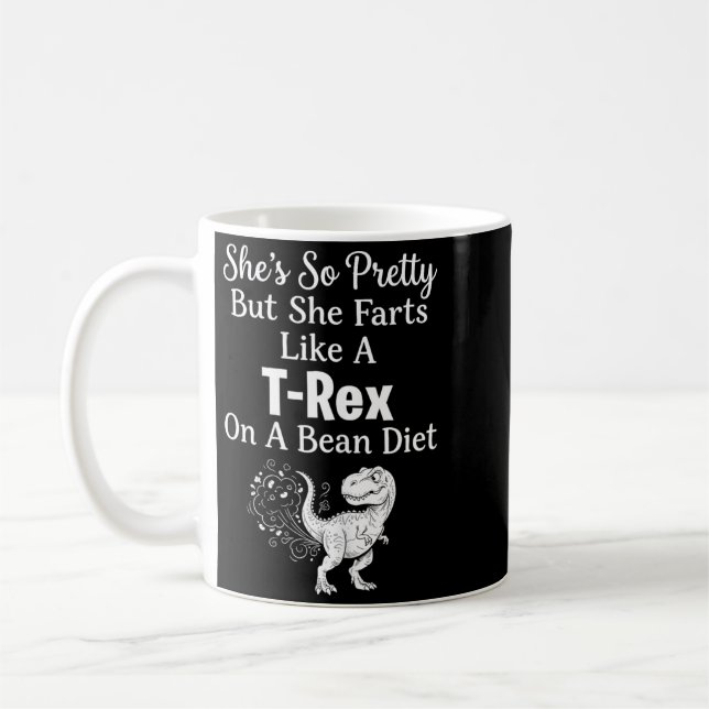 Funny Sarcastic Humour Saurus Quote Coffee Mug (Left)
