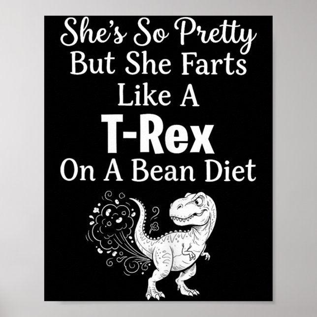Funny Sarcastic Humour Saurus Quote Poster (Front)