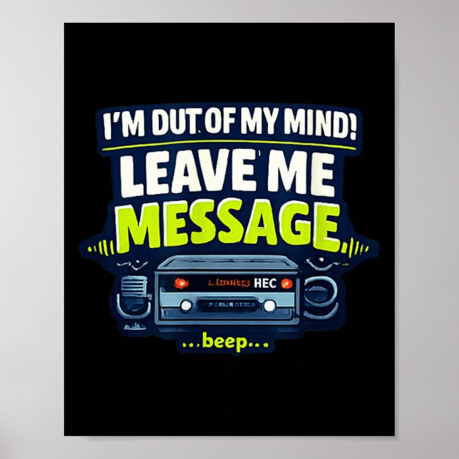 Funny Sarcastic Humourous Witty Quote Poster (Front)