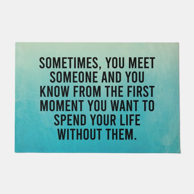 Funny Sarcastic Introvert Humour Saying Doormat (Front)