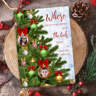 Funny Sarcastic Kids Humour Family Merry Christmas Holiday Card