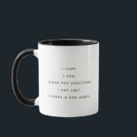 Funny Sarcastic Life Direction Seacher Mug<br><div class="desc">Give a sip of laughter with our funny customizable coffee mug featuring a message: 'I CAME. I SAW. I ASKED FOR DIRECTIONS. I GOT LOST. I FOUND A NEW HOBBY.' This message is perfect for someone who is still searching for their path or purpose in life, someone who is open...</div>