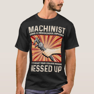 Funny Sarcastic Machinist Machine Operator Gift T-Shirt