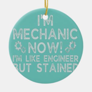 Funny Sarcastic Mechanic Sayings for Garage Auto Ceramic Tree Decoration