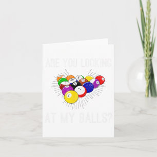 Funny Sarcastic Pool Billiards Slogan Looking At M Card