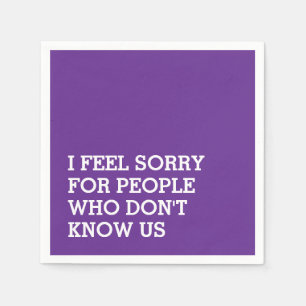 Funny Sarcastic Purple Napkin