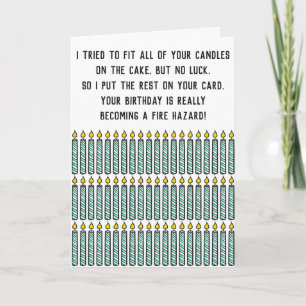 Funny Sarcastic Quote Candles Happy Birthday Card