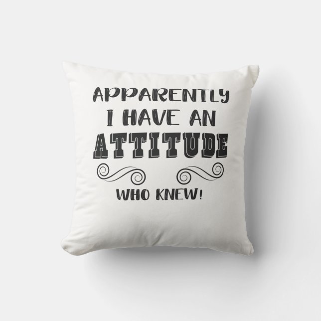 Funny Sarcastic Quote Girls Teens Women Attitude Cushion (Front)