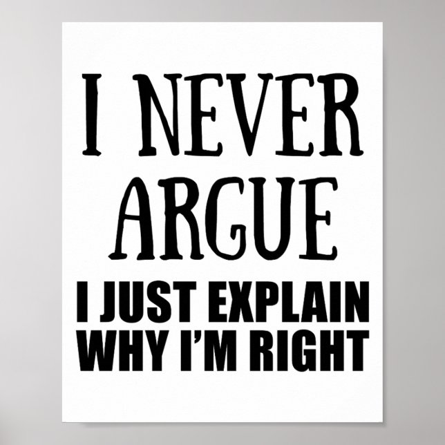 Funny Sarcastic Quotes Adult Humor Sarcasm  Poster (Front)