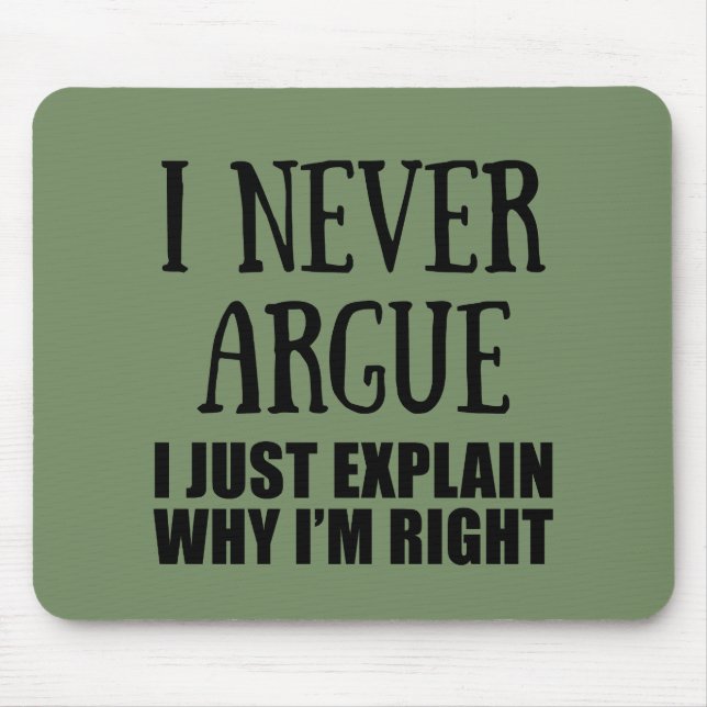 Funny sarcastic quotes adult humour sarcasm mouse mat (Front)