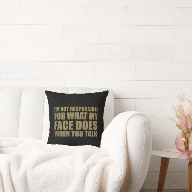 Funny sarcastic quotes humour sarcasm introvert cushion (Couch)