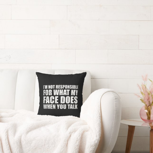 Funny sarcastic quotes humour sarcasm introvert cushion (Couch)