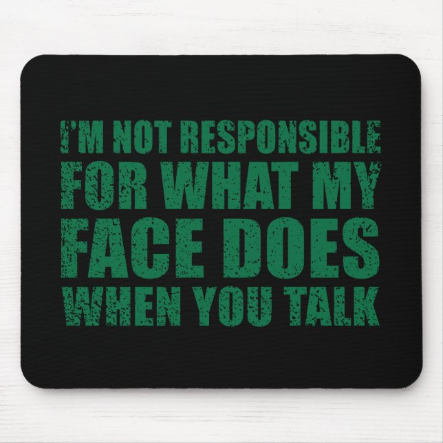 Funny sarcastic quotes humour sarcasm introvert mouse mat (Front)