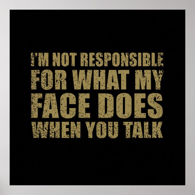 Funny sarcastic quotes humour sarcasm introvert poster (Front)