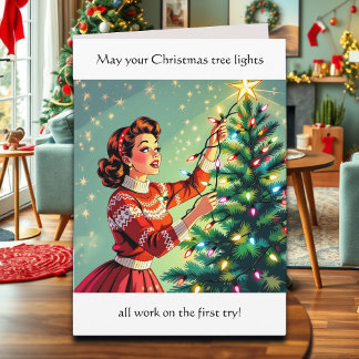 Funny Sarcastic Retro Christmas Humor Card