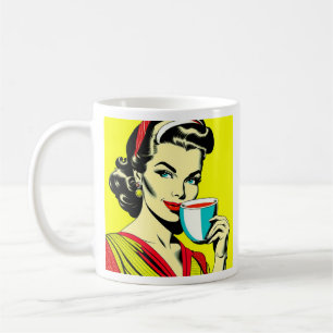 Funny Sarcastic Retro Lady Coffee Humour Mug
