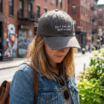 Funny Sarcastic Saying Sassy Cheeky Humour Lazy Embroidered Hat<br><div class="desc">This distressed hat features white embroidered text with a sarcastic take on winging it through life. With a worn-in look and a sense of humour,  it’s perfect for the perpetually unbothered,  overwhelmed,  or just vibing. Great for casual outfits,  lazy weekends,  or gifting to friends who live in organised chaos.</div>