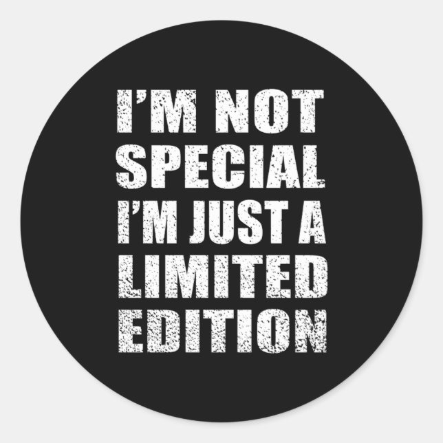 Funny Sarcastic Sayings Adult Humor Introvert  Classic Round Sticker (Front)