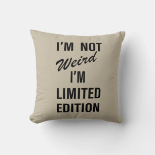 Funny sarcastic sayings black font cushion