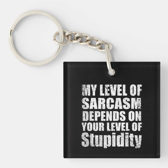Funny sarcastic sayings famous quotes key ring (Front)