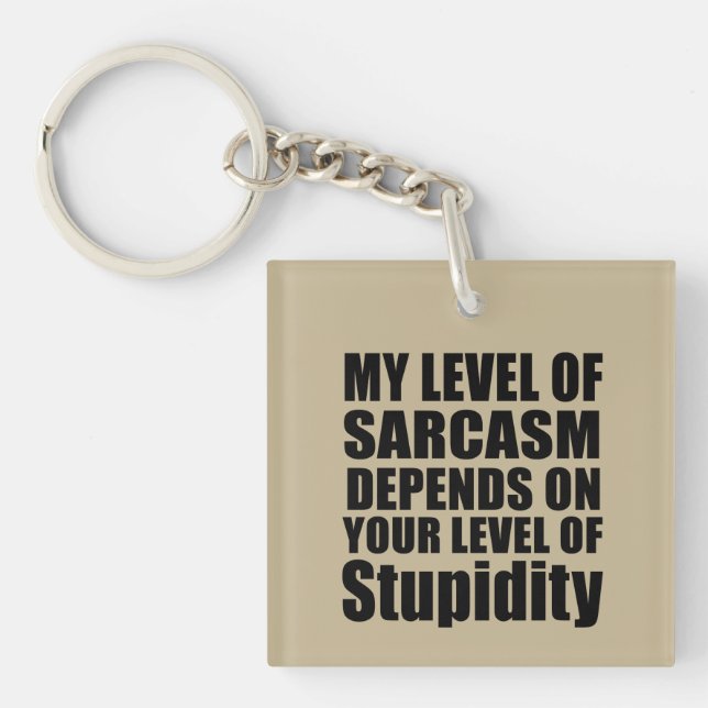 Funny sarcastic sayings famous quotes key ring (Front)