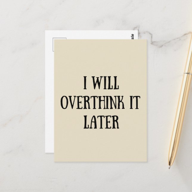 Funny sarcastic sayings famous quotes postcard (Front/Back In Situ)