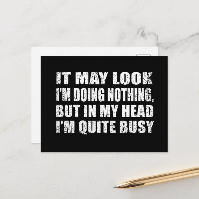 Funny sarcastic sayings famous quotes sarcasm holiday postcard (Front/Back In Situ)