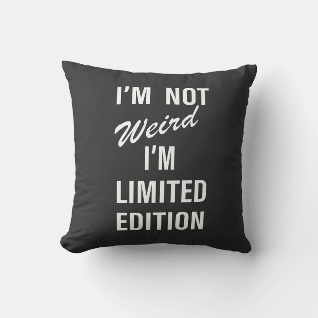Funny sarcastic sayings white font cushion (Front)