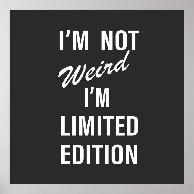 Funny sarcastic sayings white font poster (Front)