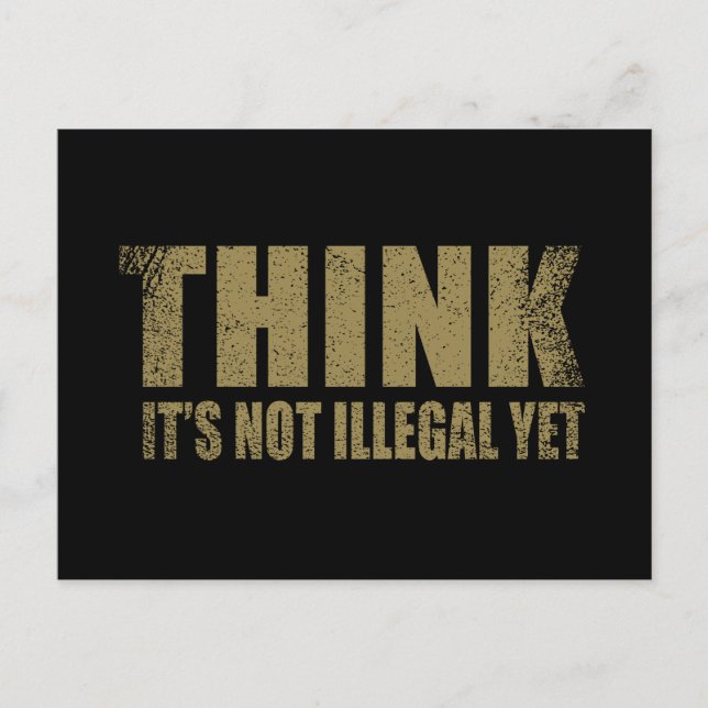 Funny sarcastic slogan adult humour sarcasm holiday postcard (Front)