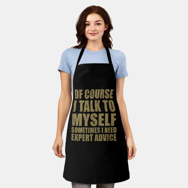 Funny sarcastic slogan humour sarcasm apron (Worn)