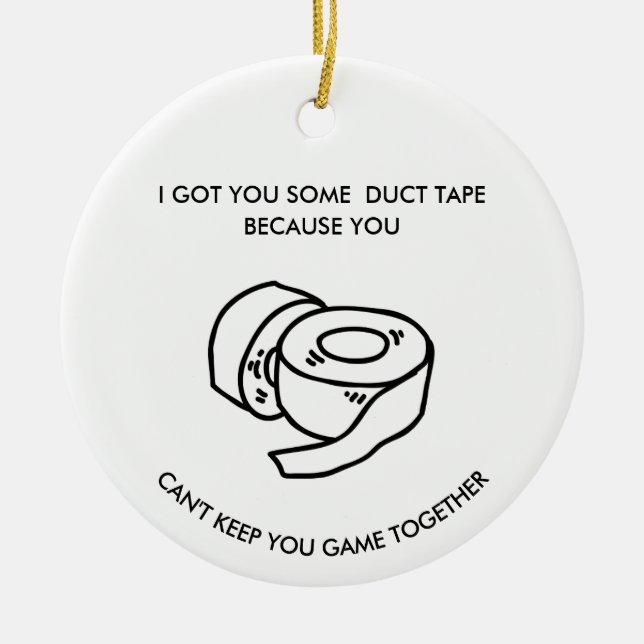 Funny Sarcastic Sports Ornament Gag Gift Decor  (Front)