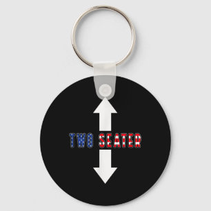 Funny Sarcastic Two Seater 4th Of July American Me Key Ring