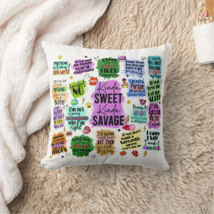 Funny Sarcastic Typography  Cushion