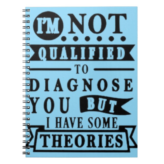 Funny Sarcastic Typography Notebook (Front)