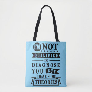 Funny Sarcastic Typography Tote Bag