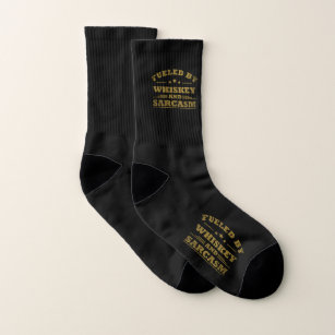funny sarcastic whiskey quote socks