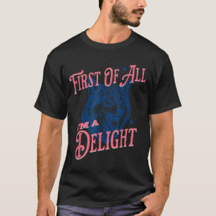 Funny Sarcastic Wolf First Of A Delight Women 80s T-Shirt