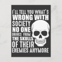 Funny Sarcastic Wrong Society Skull Enemy Blood