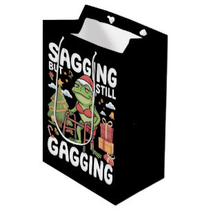 Funny SarcasticChristmas Sagging But Still Gagging Medium Gift Bag