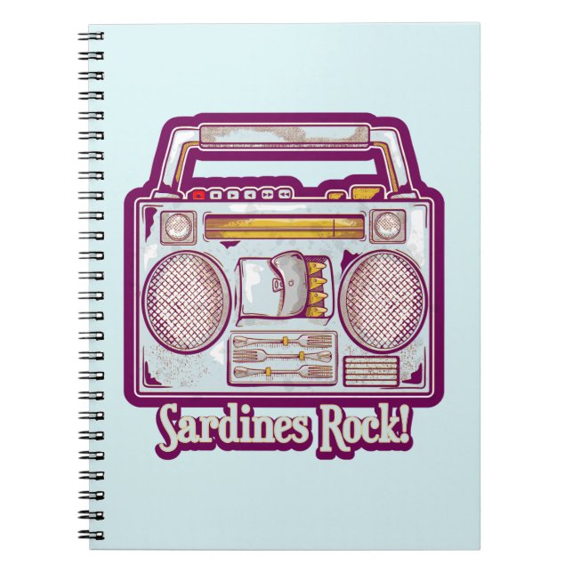 Funny sardines tin stereo notebook (Front)
