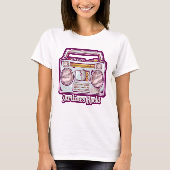 Funny sardines tin stereo T-Shirt (Front)