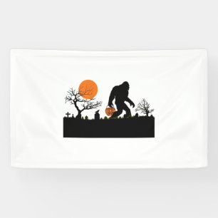 Funny Sasquatch Bigfoot Halloween Costume T-shirt Banner