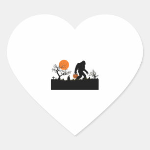 Funny Sasquatch Bigfoot Halloween Costume T-shirt Heart Sticker