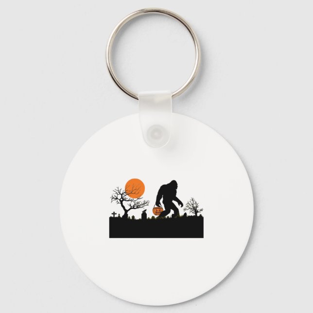 Funny Sasquatch Bigfoot Halloween Costume T-shirt Key Ring (Front)
