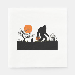 Funny Sasquatch Bigfoot Halloween Costume T-shirt Napkin