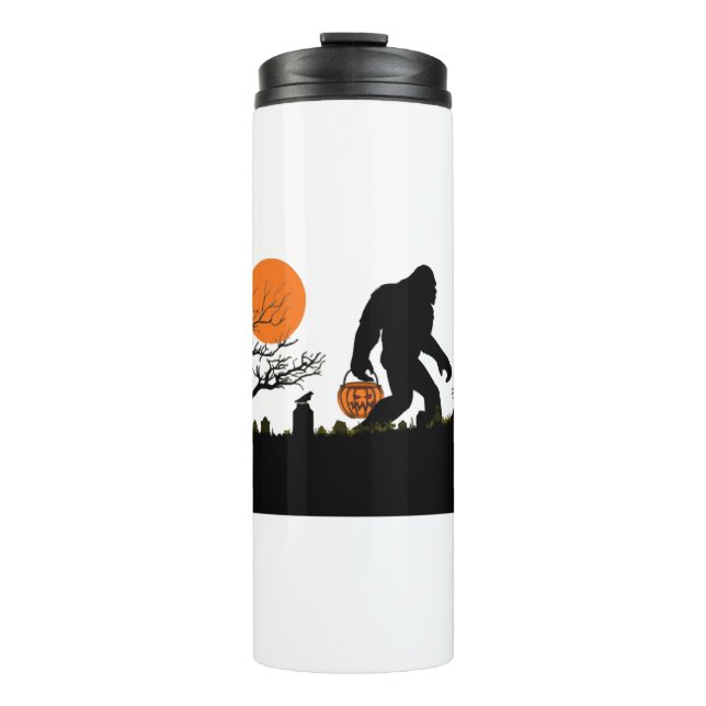 Funny Sasquatch Bigfoot Halloween Costume T-shirt Thermal Tumbler (Front)