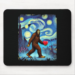 Funny Sasquatch Bigfoot Heart Valentines Day Boys Mouse Mat