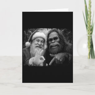 Funny Sasquatch Bigfoot Santa Six Seven 6 7 Meme C Card